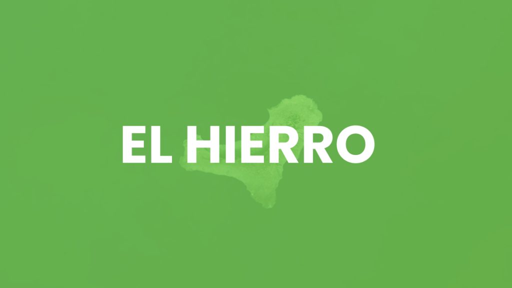 Imagen satelital de la isla de El Hierro en el océano Atlántico.