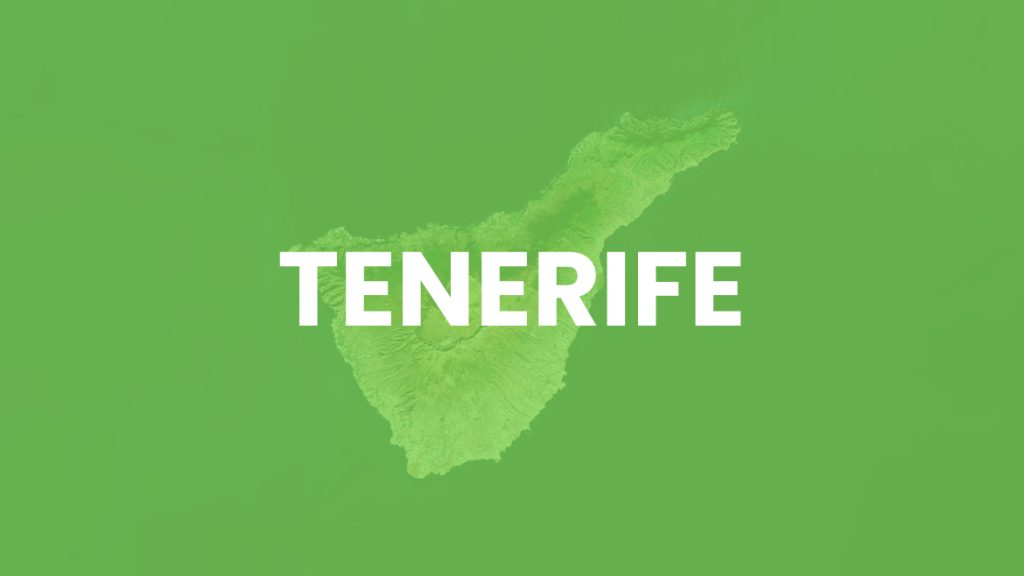 Imagen satelital de la isla de Tenerife en el océano Atlántico.